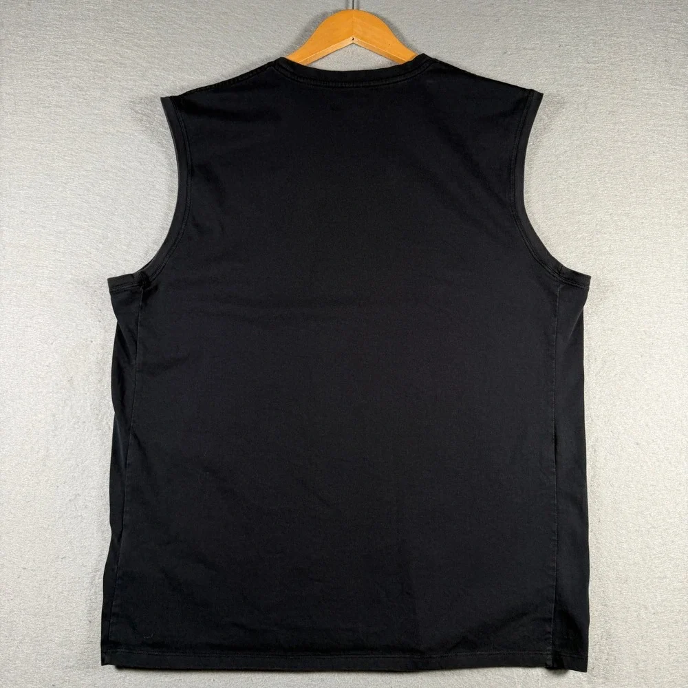 Vintage Nike Mens Black Sleeveless Muscle Tee Embroidered Swoosh L 235005-010